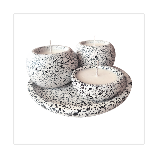 Trío velas esféricas